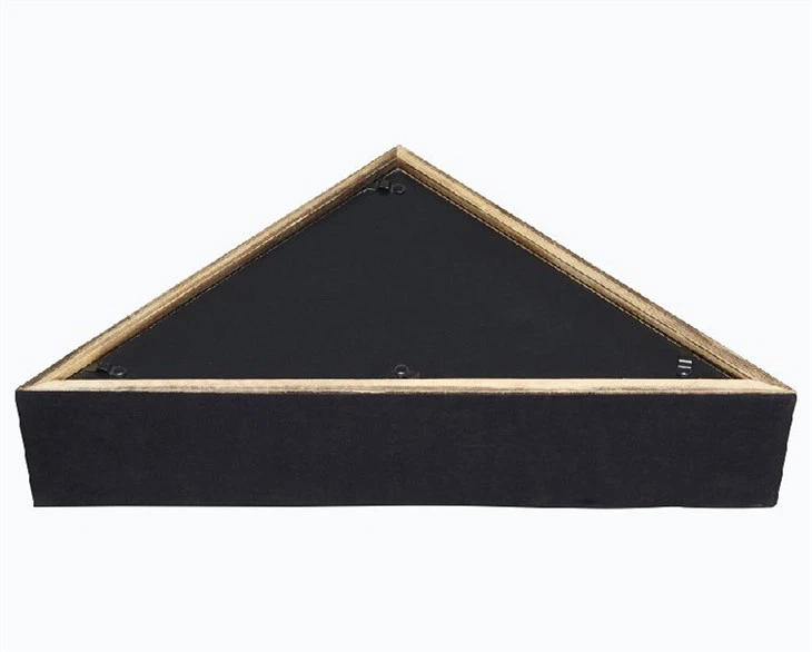 Back View of Wooden Flag Case with Sturdy Fasteners